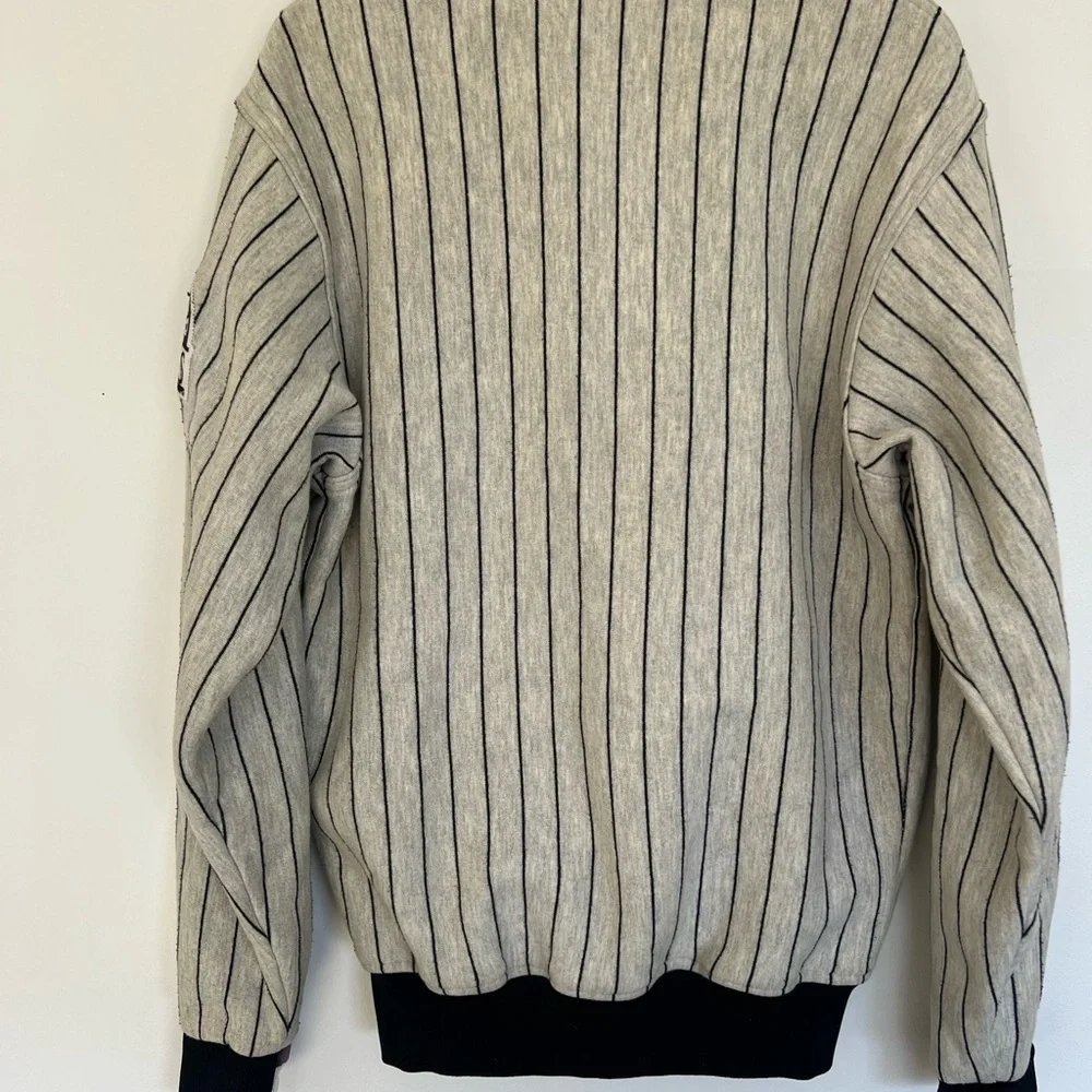 ** Vintage 90s MLB **  Felco Colorado Rockies Pinstripe Bomber Jacket - Large